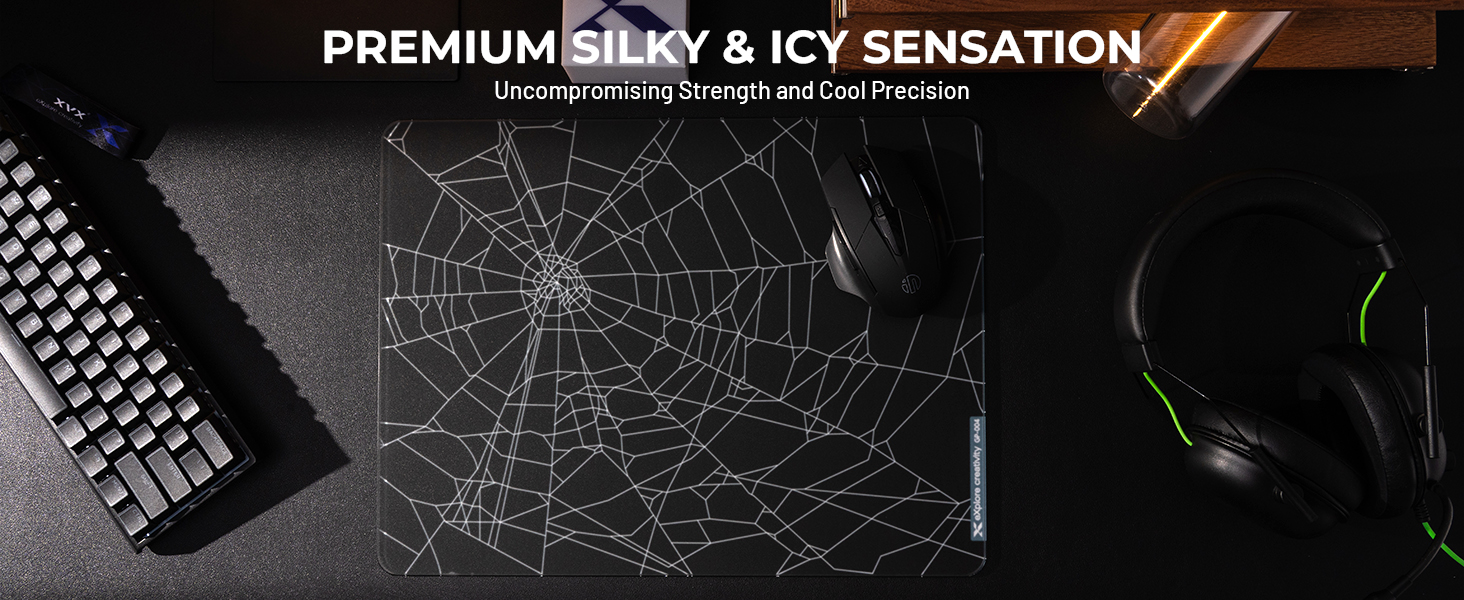 black spider webs mouse pad