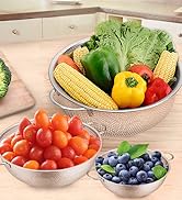 stainless steel colander set of 3