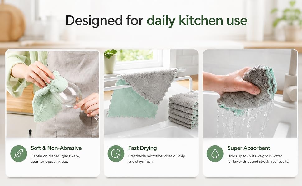fast dying dish cloths for washing dishes