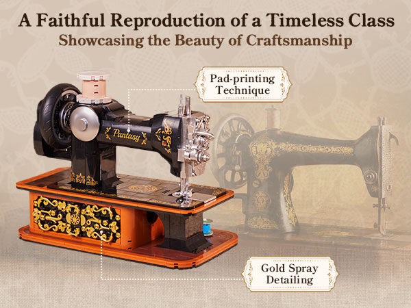 Vintage Hand Crank Sewing Building set