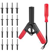 GOOACC 82Pcs Plastic Rivet Gun Set with Fastener Remover Pop Rivet Assortment - for All Plastic R...