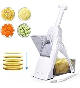 SUPMAKIN Safe Mandoline Slicer for Kitchen, Potato Slicer for Chips, Vegetable & Food Slicer,Thic...