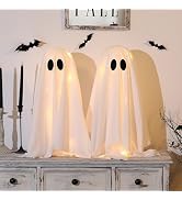 Halloween Decorations -2 Packs Spooky Ghosts with Lights-Scary Ghost for Halloween Decor Indoor P...