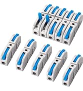 GKEEMARS 50 Pcs Wire Connector, 1 Conductor Compact Wire Connectors Splicing Connectors for Circu...