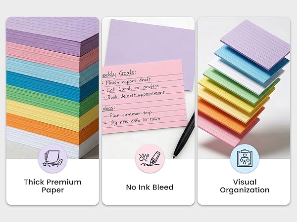 Colored Index Cards