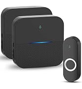 AIDA Lighted Wireless Doorbell, Home Waterproof Doorbell 1,000ft Range, 5 Volume Levels with 58 D...