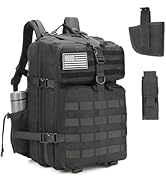 ONE WVW PIN Tactical Backpack W.Gun Holster for Men, Military Hunting Backpack Hiking Daypack 3-D...