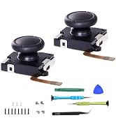 K-Silver TMR Joystick Replacement for Switch Lite & JoyCon, No Drift Thumbsticks with Repair Tool...