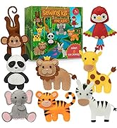 Craftorama Sewing Kit for Kids, Fun and Educational Animal Craft Set for Boys and Girls Age 7-12,...