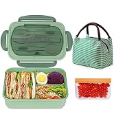 NatraProw Bento Box Adult Lunch Box with Bag, Lunch Containers for Adults, Leakproof Lunch Box fo...