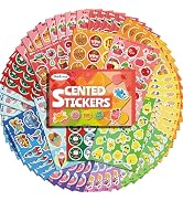 HORIECHALY Scratch and Sniff Stickers for Kids, 60 Sheets 900+ Smelly Stickers with 7 Themes, 15 ...