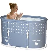 HLCZLUZ Portable Bathtub, Foldable Bathtub No Installation, Freestanding Shower Bathtubs with Cus...