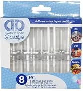 DIAMOND DOTZ Accessories Empty Cylinders 8 Pack Bead Storage Containers - Freestyle Diamond Paint...