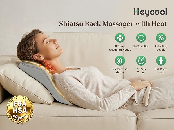 Shiatsu Back and Neck Massager with Soothing Heat