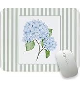 Sage Green Mouse Pad Blue Hydrangea Aesthetic Mouse Pad, Light Blue Flower Small Desk Mat, Sage G...