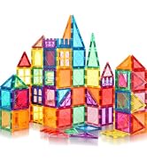 Mruikeny 100PCS Magnetic Tiles Kids Toys - Magnetic Building Blocks STEM Magnet Building Set Pres...