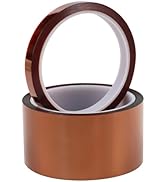 High Temp Tape Heat Tape 2 Rolls - 0.4In/ 2In x 108Ft Heat Resistant Thermal Tape for Heat Press,...