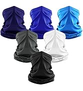 Dapaser 6 Pack Cooling Neck Gaiter Face Mask for Men Women Breathable Dust UV Protection Multifun...