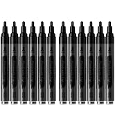 TECADA 12 Black Paint Pens - Permanent Acrylic Paint Markers, Waterproof Quick-drying Water-based...
