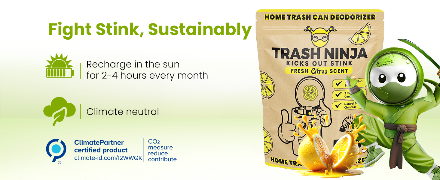 Fight Stink Recharge In the Sun for 2-4 Hours Every Month