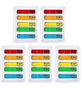 5 Pack 500 Pcs Sign Here Sticky Tabs, Multicolor Sign and Date Post It Flags, Signature Tabs, Ini...