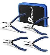 PTSTEL 4 Piece 7-Inch Internal/External Snap Ring Pliers Set Circlip Pliers Kit with Straight/Ben...