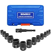 Inwell 14 Piece Bolt Nut Remover Set,3/8 Inch Drive Bolt Nut Extractor Tool Kit,Easy Out Broken L...