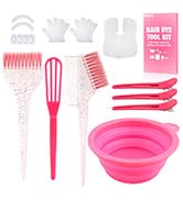 hair dye kit set tools supplies brushes bowls bleach color pink salon highlight