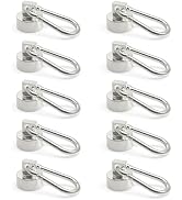 Ant Mag Magnets Hooks Heavy Duty with Carabiner 22lbs Strong Magnets Great Hanging for Refrigerat...