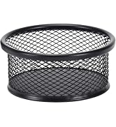 Mozff Black Metal Mesh Desk Organizer - Multi-Purpose Clip Holder for Office and School Supplies,...
