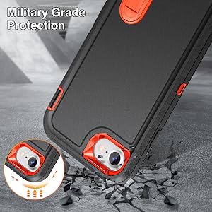 Raised bezel for screen and lens will protect your screen