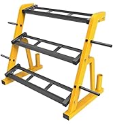 Kipika Heavy Duty 3 Tier Dumbbell Rack Multifunctional, Weight Rack for Dumbbells, Home Gym Equip...