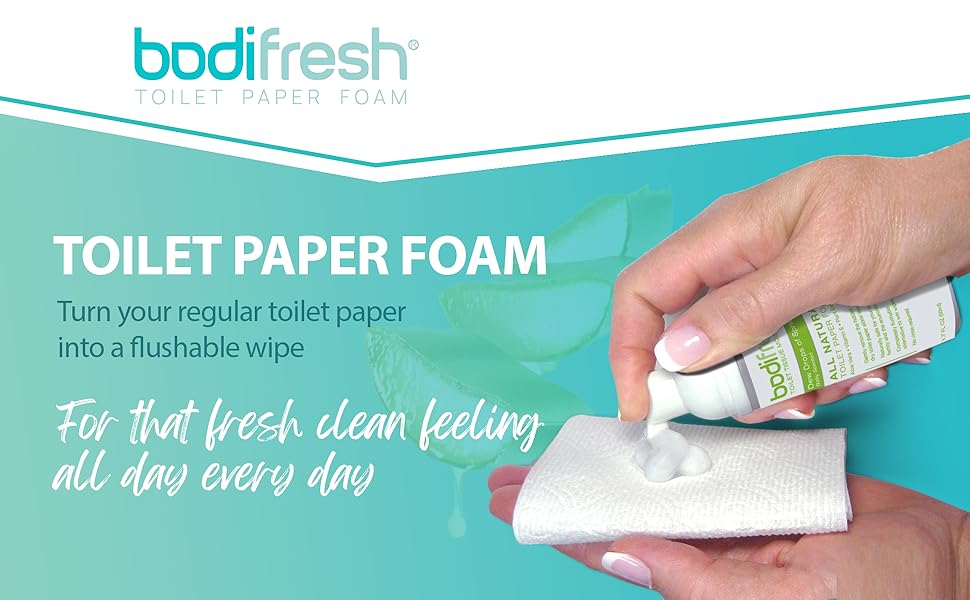 toilet paper foam gel spray wet wipe alternative