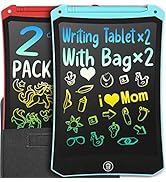 2 Pack LCD Writing Tablet for Kids Doodle Board with 2 Bag, Electronic Drawing Tablet Drawing Pad...