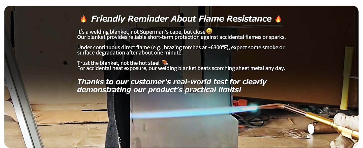 Matace Carbon Felt Fireproof Welding Blanket Superman