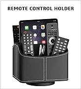 Remote Control Holder for Table, Thipoten Leather Turntable/Organizer/Caddy for Holding TV Contro...