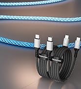 NEGENTTREN USB C to C Cable 100W (6.6FT, 2Pack), Type C Charger Cord Nylon Braided USB C Cable 5A...