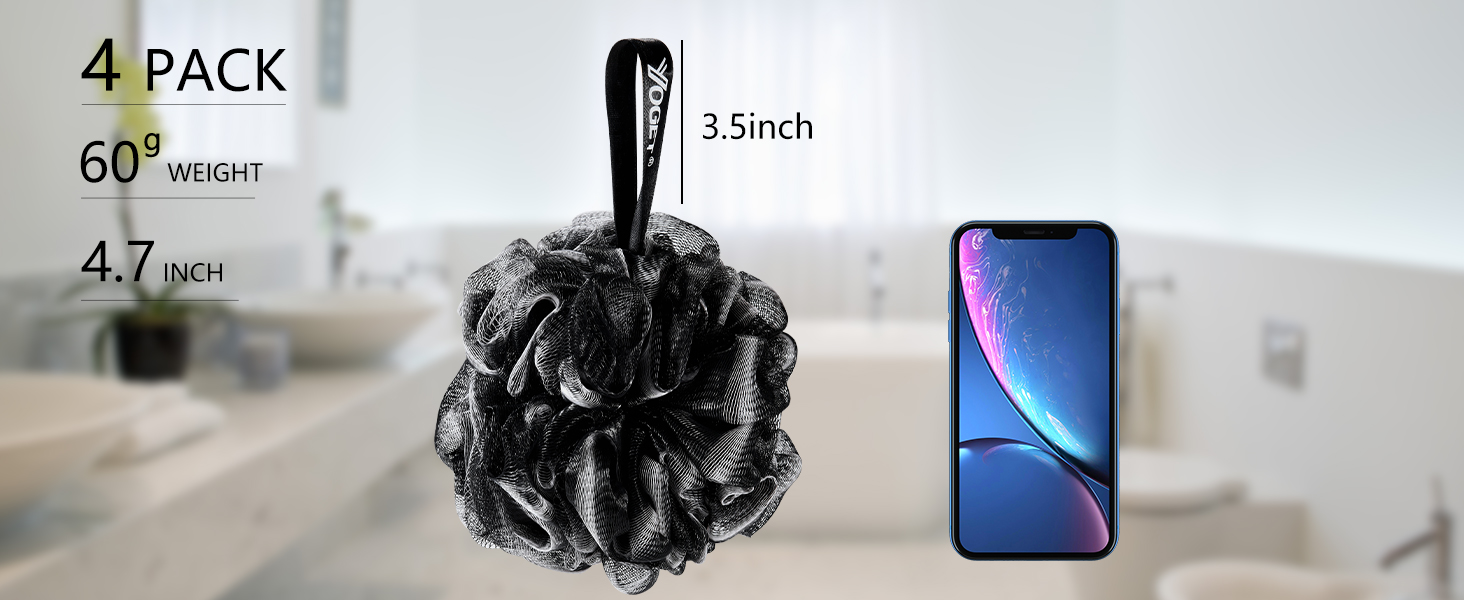 Black shower sponges