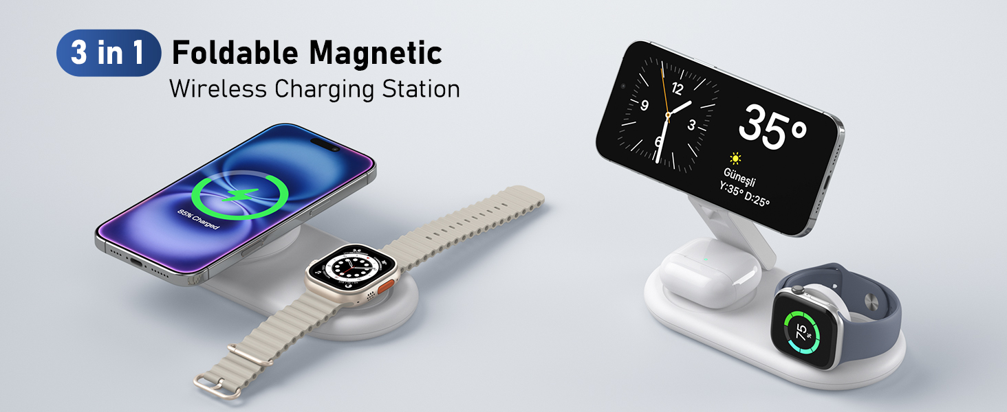 3 in 1 wireless charging station