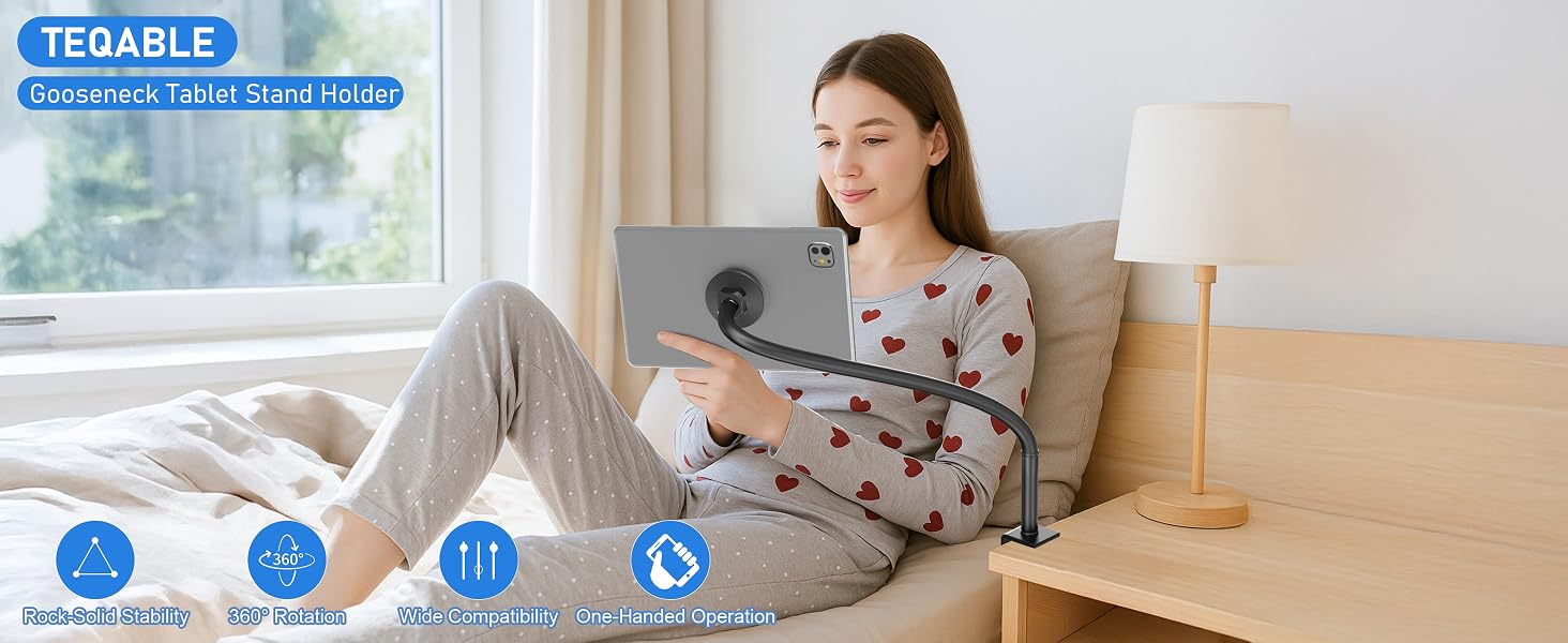 gooseneck tablet holder