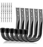 HORUSDY Garage Hooks Heavy Duty - 6Pcs 4.37 Inch Metal Garage Storage Hooks for Wall, Utility Hoo...