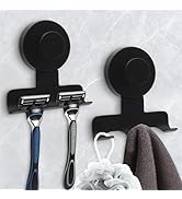 WingWider Suction Cup Razor Holder for Shower, Heavy-Duty 7KG Suction Hooks for Razor,Towel,Phone...