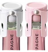 HYZ Champagne Stoppers - Stainless Steel Sparkling Wine Bottle Stopper with Pure Silicone Air Tig...