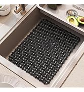 QiCaiJia Kitchen Sink Mat for Stainless Steel Ceramic Sinks, PVC Sink Protectors Mats for Bottom ...