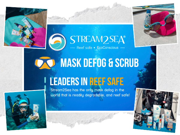 stream2sea reef safe scuba diver mask defog mask scrub