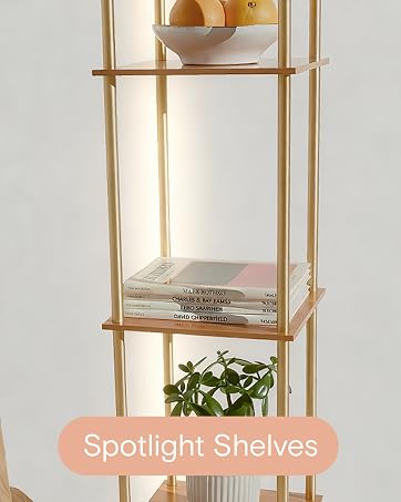 Brightech shelving with integrated lighting 2 in 1 lamps