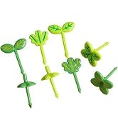 8Pcs Green Fruit Fork Mini Leaf Food Picks Fun Toddler Tiny Fork for Sandwich,Cake,Salad,Lunch Bo...