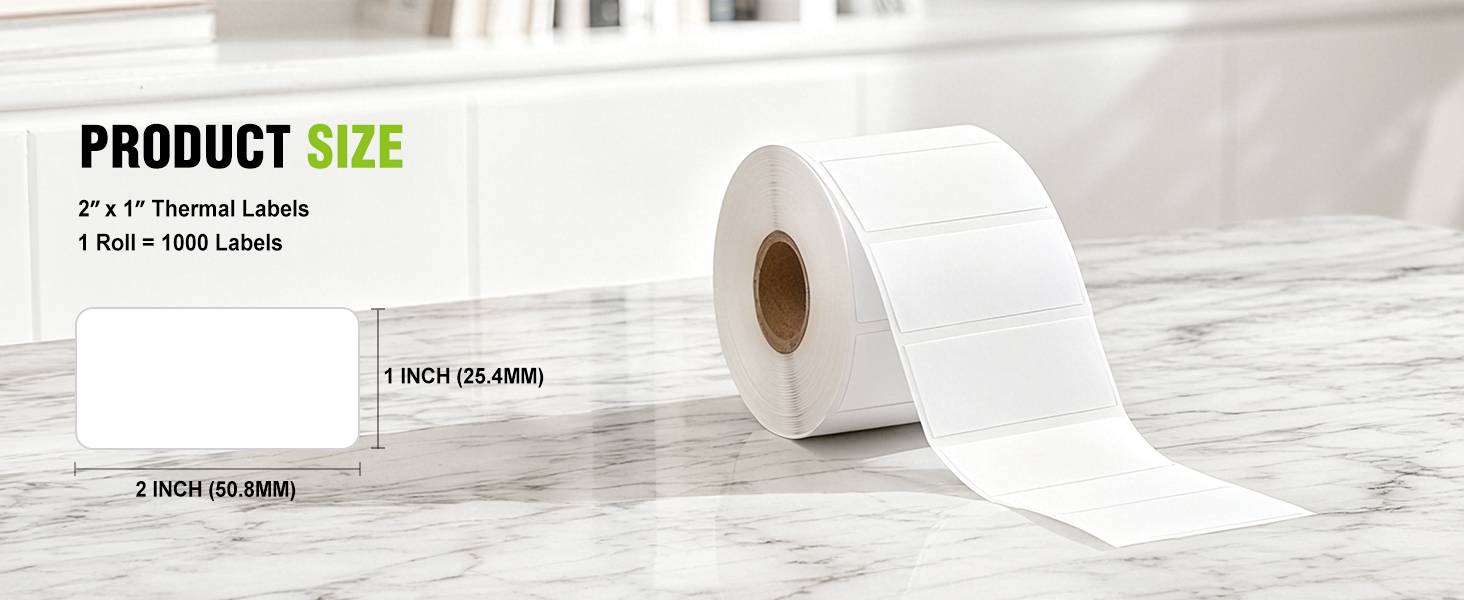 2" x 1" Direct Thermal Label