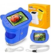 OAEBLLE Kids Microscope, 1000X Handheld Digital Pocket Microscope with 2.4" IPS Screen & 8 LEDs, ...
