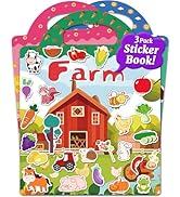 Benresive Reusable Sticker Books for Kids 2-4, Sticker Books for Toddlers 1-3 2-4, Toddler Travel...